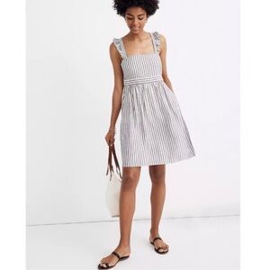 princess polly baby blue dress Madewell Ruffle A-Line Midi Dress Stripe Poplin at Mall of America® in  Bloomington, MN main image 0